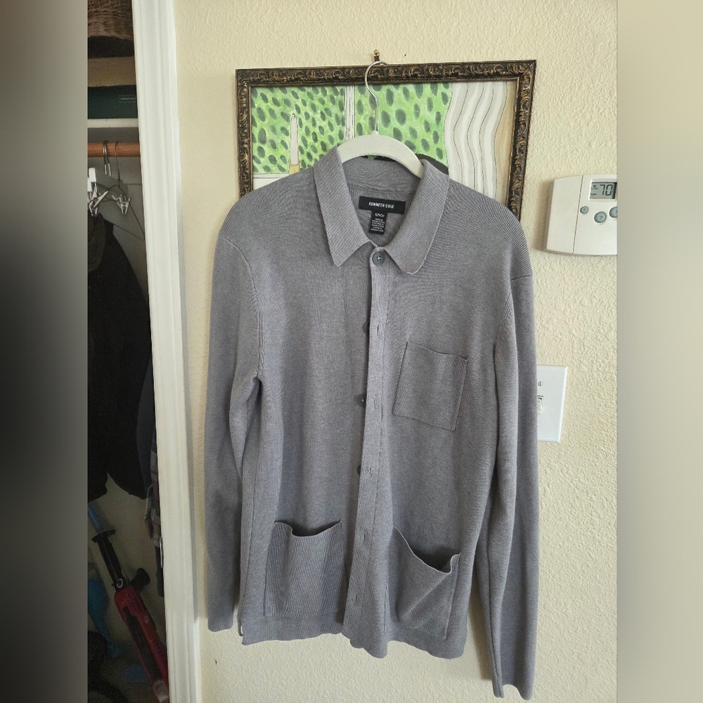 Kenneth Cole Light Gray Cardigan